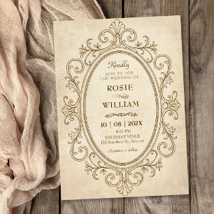 Invitation Mariage victorien baroque vintage