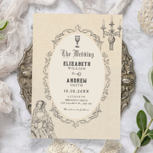 Invitation Mariage victorien de style ancien