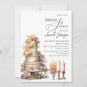 Invitation Mariage victorien Fête des mariées florale de gâte (Devant)