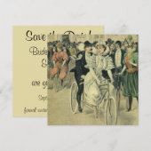 Invitation Mariage Victorien Mariée et Marié Enregistrer la D (Devant / Derrière)