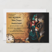 Invitation Mariage victorien Steampunk (Devant)