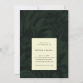 Invitation Mariage victorien vert foncé  (Devant)