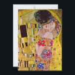 Invitation Mariage victorien vintage, The Kiss by Klimt<br><div class="desc">Facile à customiser faire-part de mariage. The Kiss (détail) (1907-1908). Artiste : Gustav Klimt (1862-1918). The Kiss est une vintage peinture d'amour et d'amour de l'époque victorienne Symbolisme de l'art fin mettant en scène un couple romantique dans différentes nuances d'or, motifs et symboles, partageant un baiser contre un arrière -...</div>