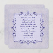 Invitation mariage victorien violet Vow Renewal (Devant / Derrière)