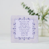 Invitation mariage victorien violet Vow Renewal (Debout devant)