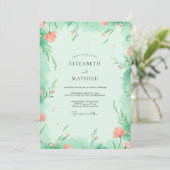 Invitation Mariage Vigne Abricot Mousse de Mer (Debout devant)