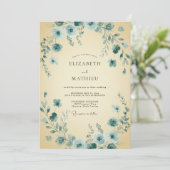 Invitation Mariage Vigne Acier Beurre (Debout devant)