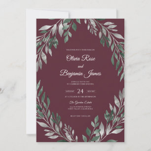 Invitation Mariage Vigne Ardoise Vin