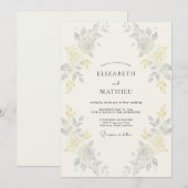 Invitation Mariage Vigne Argent Or (Devant / Derrière)