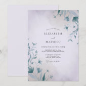 Invitation Mariage Vigne Brume d'Acier (Devant / Derrière)