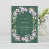Invitation Mariage Vigne d'Améthyste de Forêt (Debout devant)
