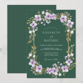 Invitation Mariage Vigne d'Améthyste de Forêt (Devant / Derrière)