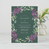 Invitation Mariage Vigne de la Forêt d'Améthyste (Debout devant)