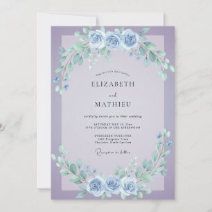 Invitation Mariage Vigne Lilas Sourdine Pervenche