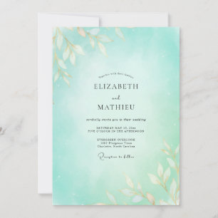 Invitation Mariage Vigne Mousse de Mer