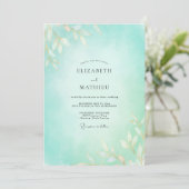 Invitation Mariage Vigne Mousse de Mer (Debout devant)