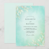 Invitation Mariage Vigne Mousse de Mer (Devant / Derrière)