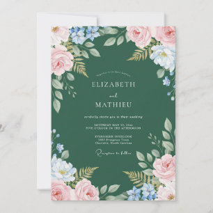 Invitation Mariage Vigne Peinte de Teinte Mousse