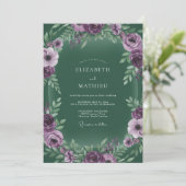 Invitation Mariage Vigne Pourpre Maussade (Debout devant)