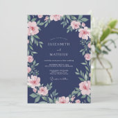 Invitation Mariage Vigne Rouge Minuit (Debout devant)
