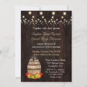 Invitation Mariage Vignoble en barrique automne Folithe (Devant)