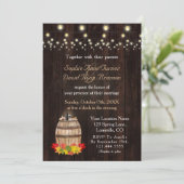 Invitation Mariage Vignoble en barrique automne Folithe (Debout devant)