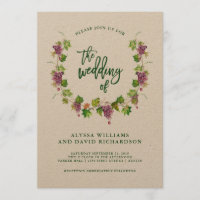 Mariage vinicole avec typographie rustique | Kraft