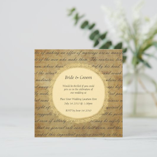 Invitation Mariage vintage (Debout devant)