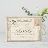 Invitation Mariage vintage (Debout devant)