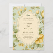 Invitation mariage vintage à fleurs (Devant)