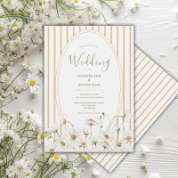 Mariage Vintage Aquarelle Fleurs de Marguerites