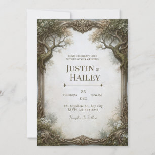 Invitation Mariage Vintage Arbre Tordu