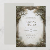 Invitation Mariage Vintage Arbre Tordu (Devant / Derrière)