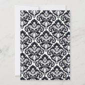 Invitation Mariage Vintage Art déco noir et blanc (Dos)