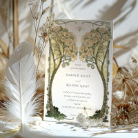 Mariage vintage Art Nouveau Love Tree