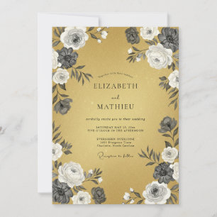 Invitation Mariage Vintage aux reflets ocres