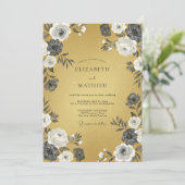 Invitation Mariage Vintage aux reflets ocres (Debout devant)