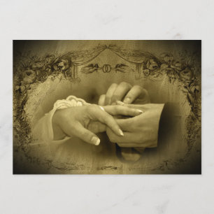 Invitation Mariage Vintage... Avec cet Anneau je te Marie