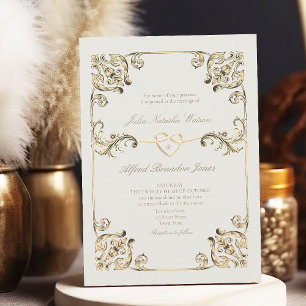 Invitation Mariage vintage baroque