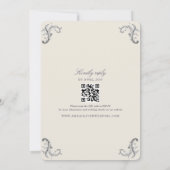 Invitation Mariage Vintage Baroque Rococo (Dos)