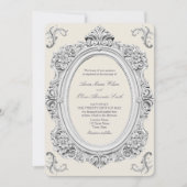Invitation Mariage Vintage Baroque Rococo (Devant)