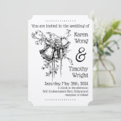 Invitation Mariage vintage Bells (Debout devant)