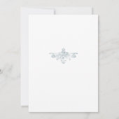 Invitation Mariage Vintage Bleu Français (Dos)