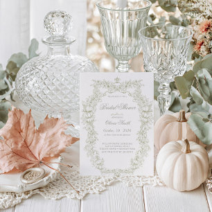 Invitation Mariage Vintage Botanique Automnal Chêne & Citroui