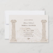 Invitation Mariage vintage brun architecture ancienne (Devant)