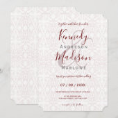 Invitation Mariage vintage Budget Floral traditionnel (Devant / Derrière)