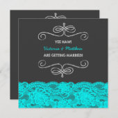 Invitation Mariage Vintage Chalkboard Fun Redneck (Devant / Derrière)