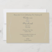Invitation Mariage Vintage classique (Dos)