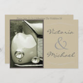 Invitation Mariage Vintage classique (Devant / Derrière)