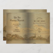 Invitation Mariage Vintage classique (Devant / Derrière)